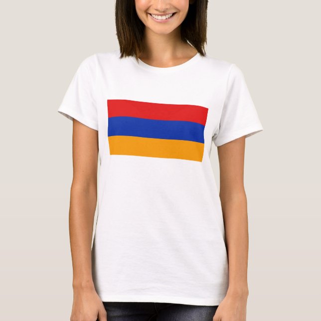 Camiseta do Mapa da Bandeira da Armênia (Frente)