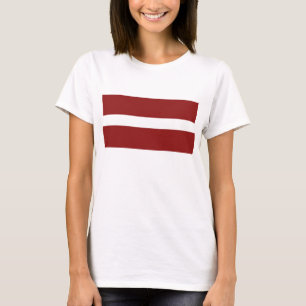 Camiseta do Mapa da Bandeira da Letônia