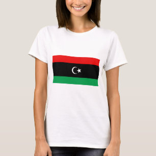Camiseta do Mapa da Bandeira da Líbia