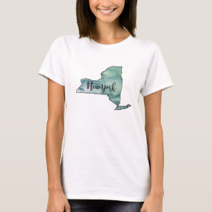Camiseta do Mapa do Estado de Nova Iorque