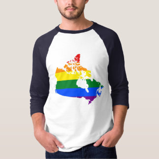 Camiseta do mapa do orgulho LGBT canadense