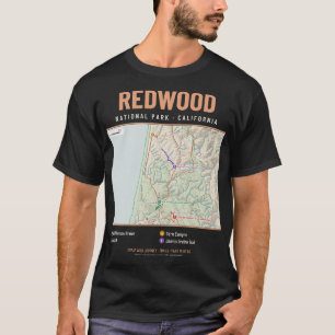 Camiseta do Mapa do Trilho dos Parques Nacionais e