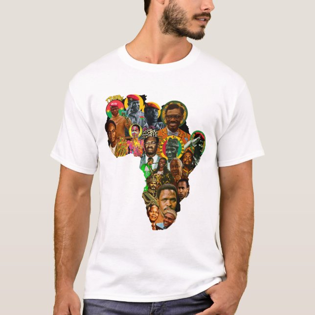 Camiseta do Mapa Pan-Africano – Camisa do Mês da H (Frente)