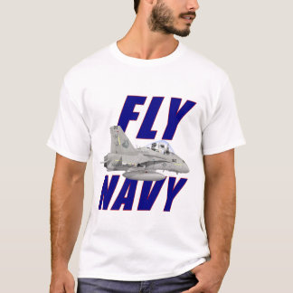 Camiseta do marinho da mosca