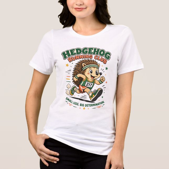 Camiseta do Mascote Fofo do Clube de Corrida de Ou (Frente)