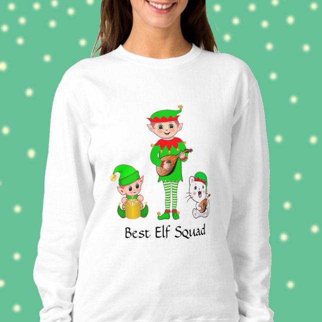 Camiseta do Melhor Esquadrão Elf de Natal Moderno (Criador carregado)