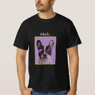 Camiseta do meme engraçado do cachorro Meh 