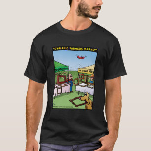 Camiseta Do "mercado dos fazendeiros Dyslexic "