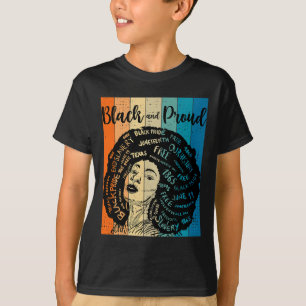 Camiseta do Mês da História Negra Fev, Afro Preto