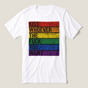 Camiseta do Mês do Orgulho LGBTQ Gay Lésbica Beije