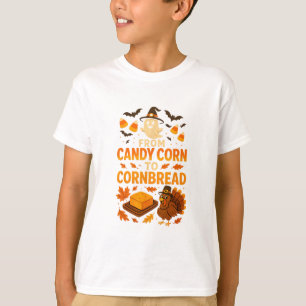 Camiseta Do Milho Doce Ao Pão De Milho Halloween Dia De Açã