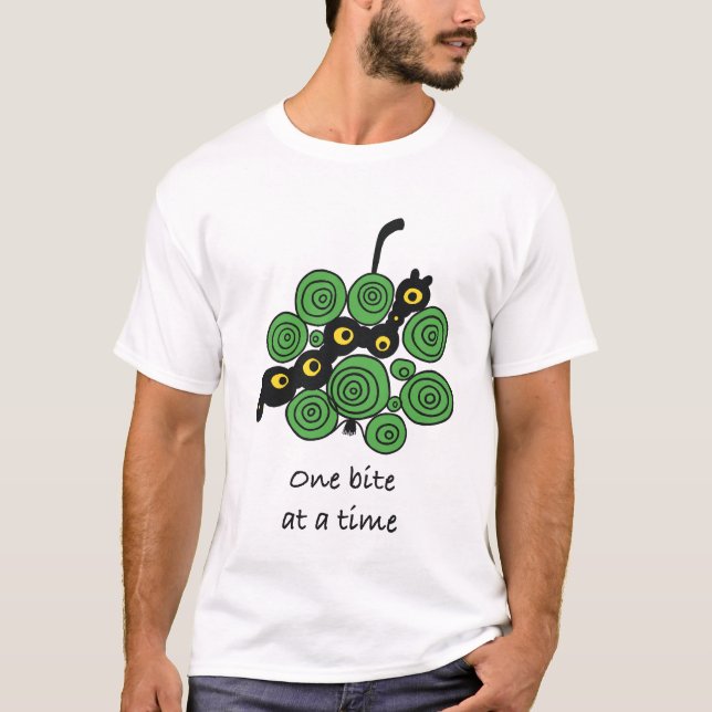 Camiseta do Minhoca Um Mordisco de Cada Vez (Frente)