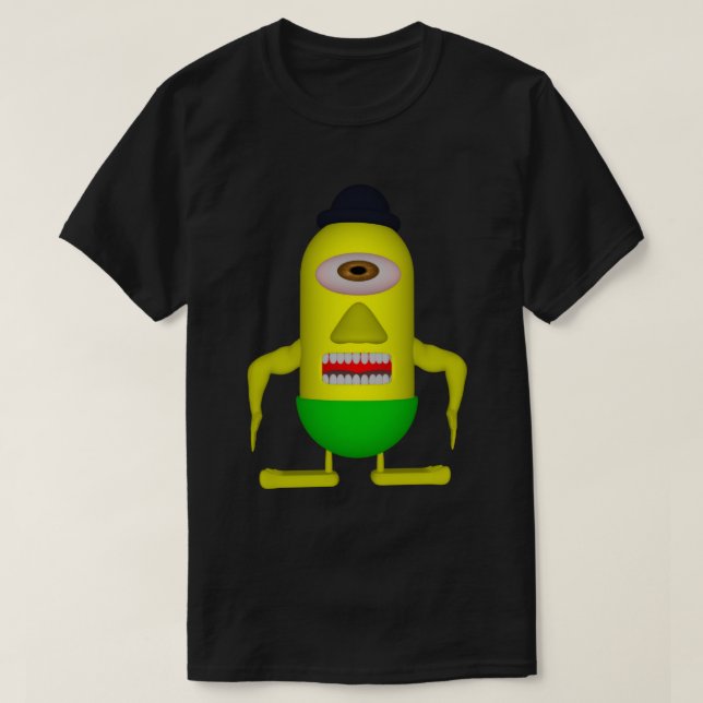 Camiseta do Miniman de um olho (Frente do Design)