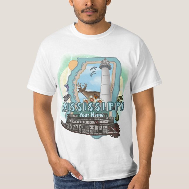 camiseta do Mississippi (Frente)