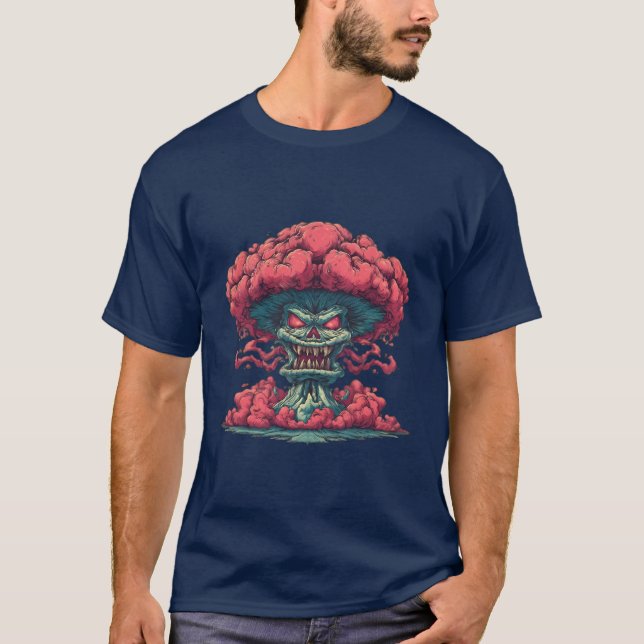 Camiseta do Monstro da Nuvem de Cogumelo Vermelho (Frente)