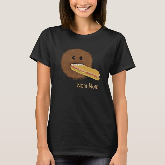 Camiseta do Monstro Sub Nom Nom (Frente)