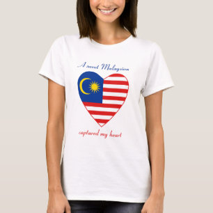 Camiseta do Namorado com a Bandeira da Malásia