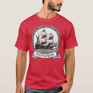 Camiseta do navio Mayflower 400.º Aniversário 1620 2020 Rel