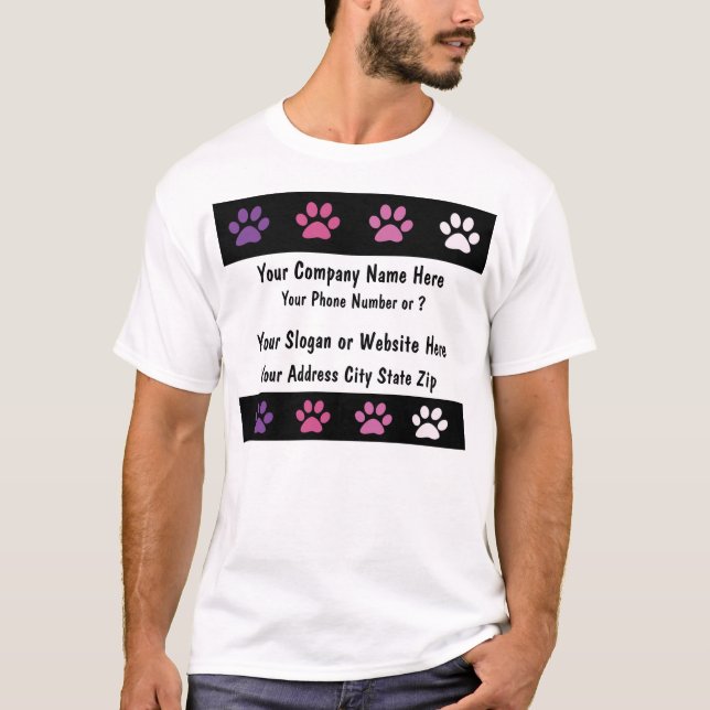 Camiseta do negócio do animal de estimação (Frente)