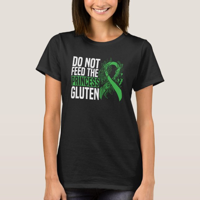Camiseta Do Not Feed The Princess Gluten Food Allergy Celia (Frente)