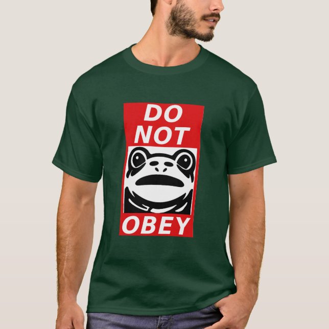 Camiseta Do Not Obey - Frog 🐸 Free Portland T-Shirt (Frente)