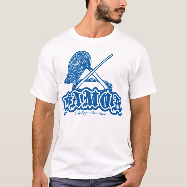 Camiseta ` Do ` O le fogava um azul do tasi de e (Frente)