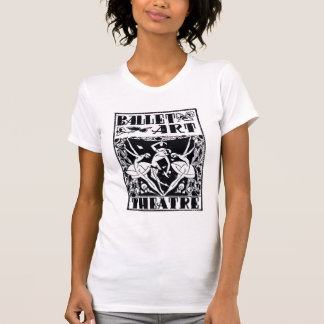 Camiseta Do "O t-shirt das mulheres da ARTE BALÉ" do preto