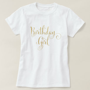 Camiseta Do olhar Dourado do brilho da menina do