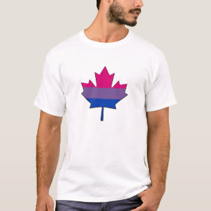 Camiseta do orgulho bissexual folha de bordo
