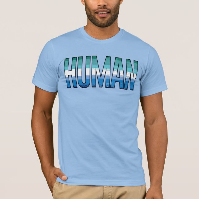 Camiseta do Orgulho Gay Masculino Humano (Frente)