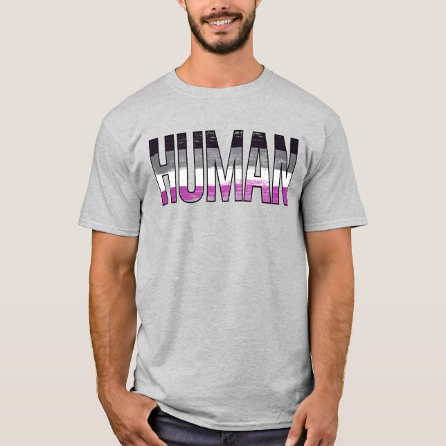 Camiseta do Orgulho Humano Assexual (Frente)