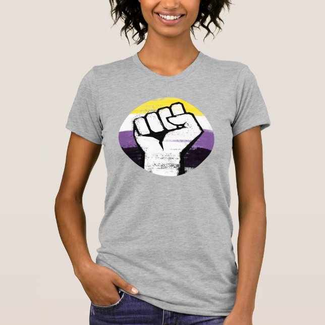 Camiseta do Orgulho Não Binário (Frente)