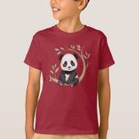 Camiseta do Panda Bebê Fofo – Charme do Galho de Á