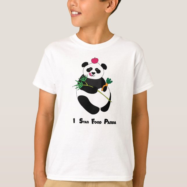 Camiseta do Panda Fofo - Amante de Comida (Frente)