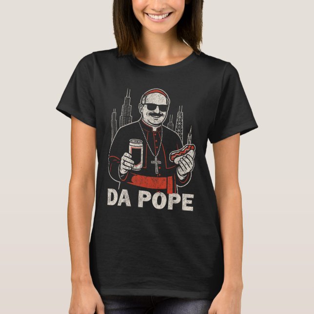 Camiseta Do Papa Da América O Papa Leo Xiv Engraçado Vi (Frente)