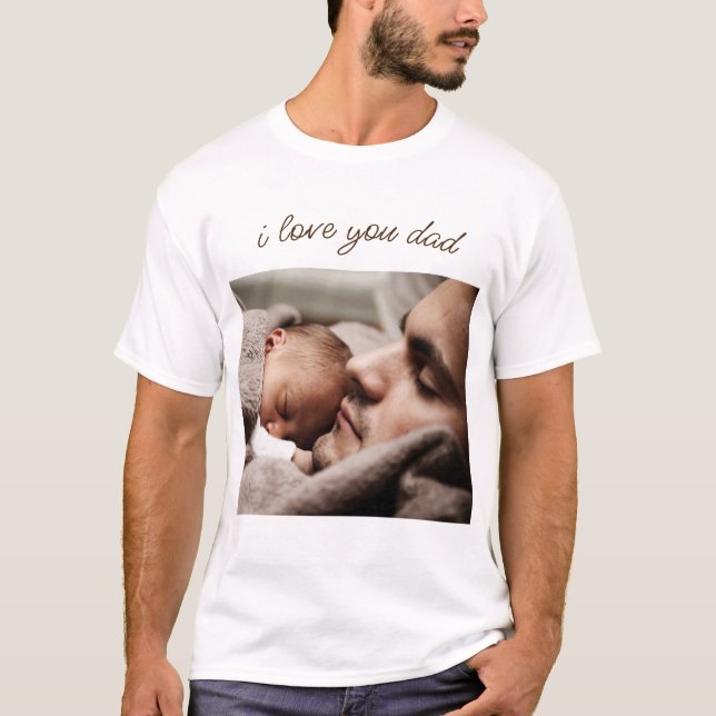 Camiseta do Papai com Foto Personalizada e Texto - (Frente)