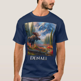 Camiseta do Parque Nacional Denali do Alce do Alas