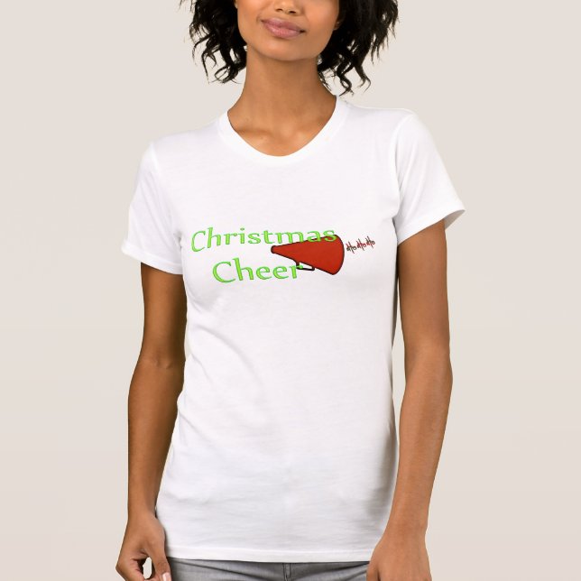 CAMISETA DO "PARTE SUPERIOR DO CHEERLEADER DO ELOGIO NATAL (Frente)