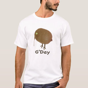 Camiseta do Pássaro Kiwi Fruta