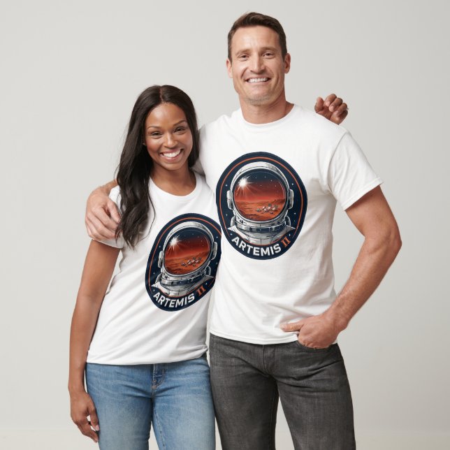 Camiseta do Patch da Missão do Astronauta Artemis  (Unissex)