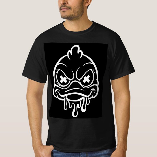 Camiseta do Pato Derretendo com Raiva – Design de  (Frente)