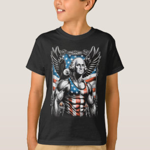 Camiseta Do Patriótico Funny George Washington 4 de julho