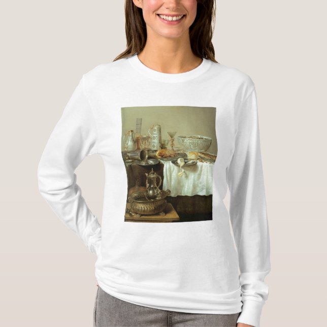 Camiseta Do pequeno almoço vida ainda, 1638 (Frente)