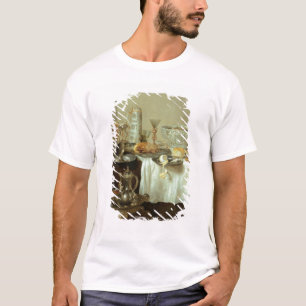 Camiseta Do pequeno almoço vida ainda, 1638