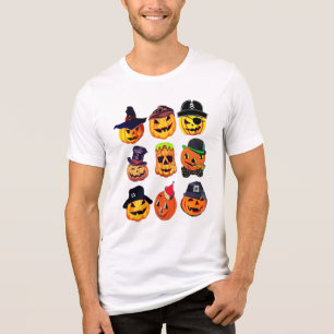 Camiseta do Pescoço da Tripulação do Halloween Pum
