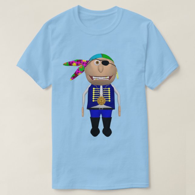 Camiseta do Pirata Johnny (Frente do Design)