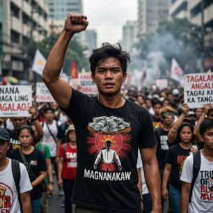 Camiseta do Poder do Povo contra Corrupção Filipin