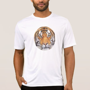 Camiseta Do "ponto tigre" no branco, arte da aguarela