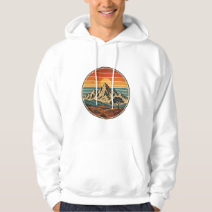 Camiseta do Pôr do Sol da Montanha Retro do Sudoes