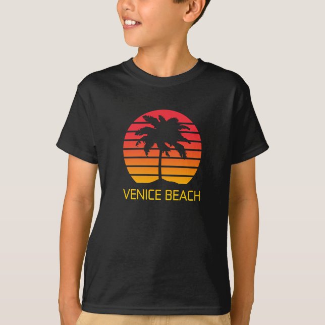Camiseta do Pôr do Sol na Praia de Veneza (Califór (Frente)